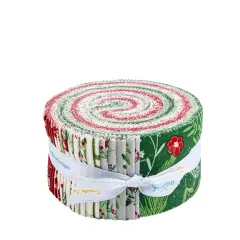 Mistletoe and Holly 2.5" Strip Roll (Jelly Roll / Rolie Polie) by Beverly McCullough for Riley Blake (RP-16400-40)