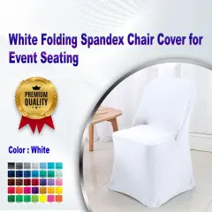 White Folding Spandex Chair Cover for Event Seating