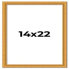 14x22 Museum-Quality Picture Frame with UV-Resistant Acrylic & Acid-Free Backing, Available in 4 Finishes - Gold, Silver, Bronze, and Black