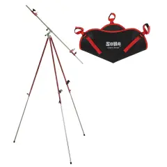 Creative Mark Napoli Art Easel for Adults - Heavy Duty Steel Easel for Vertical or Horizontal Painting with Tripod Weight Bag - Fits Canvases up to 28" - Red Chromium Plated & Varnished Steel