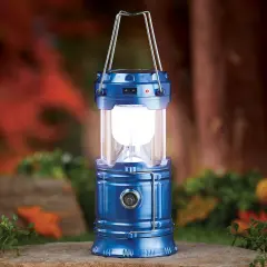 Collections Etc Portable Solar Bright LED Lighted Emergency Lantern