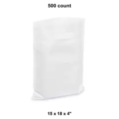15 x 18 x 4" Sleek Die Cut Bags for Retail for White