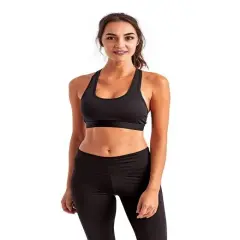 TriDri &reg; Ladies Medium Impact Sports Bra BLACK