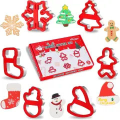Christmas Cookie Cutters, 6 Pcs Winter Holiday Cookie Cutter Set