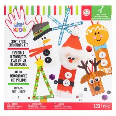 Colorbok Kids Christmas PDQ 4/Pkg-Holiday Popsicle Stick Ornament