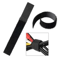 Insten 20*150mm Black Cable Ties Wire Cord Straps Reusable Hook Loop