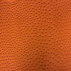 1 Yard Faux Leather Vinyl Fabric Ostrich Texture Upholstery Handbags Wallets 54" Width Orange