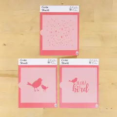 Mama Bird 3 Piece Cookie Stencil Bundle