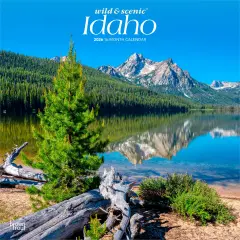 Idaho Wild & Scenic | 2026 12 x 24 Inch (Hanging) Monthly Square Wall Calendar | Plastic-Free