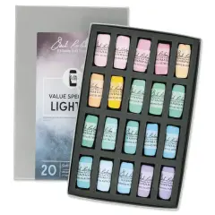 Richeson Soft Handrolled Pastels - Lights 1, Set of 20