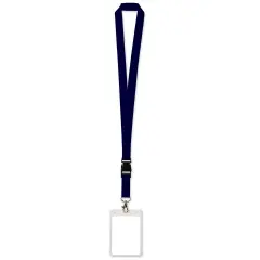 12 Pack Bulk Lanyard with Card Holder - black