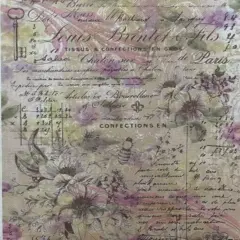 Parisian Charm Designer Printed AIDA Fabric. Canvas for embroidery with an applied backgroundKF-1344A