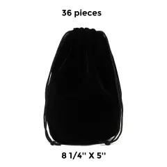 Luxury Flat Bottom Velour Bag 8 1/4" x 5" x 8" for Special Occasions