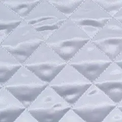 1 Yard Quilted Padded Fabric 60&Prime; Wide 100% Polyester with Diamond Pattern for Jackets, Bags & Home Decor White
