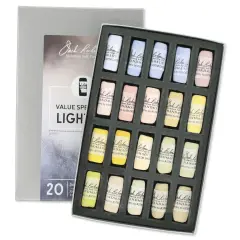 Richeson Soft Handrolled Pastels - Lights 2, Set of 20