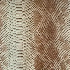 1 Yard Faux Snake Skin Vinyl Fabric For Automotive Upholstery Handbags Crafts 54 Inch Width Beige