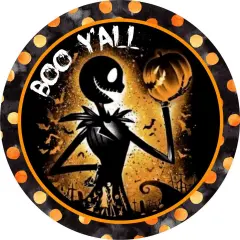 Boo Yall Skeleton Halloween Sign