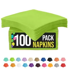 Party Solids Paper Napkins Disposable Everyday 100 Pcs 2 Ply Napkins Paper Everyday For Parties & Party Supplies