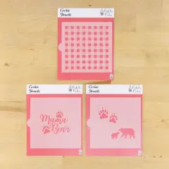 Mama Bear 3 Piece Cookie Stencil Bundle