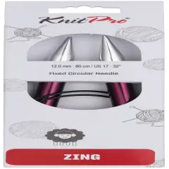 KnitPro-Zing Fixed Circular Needles 32"-Size 17/12mm
