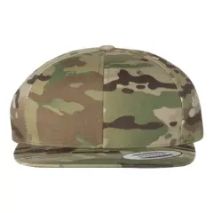 YP Classics&reg; Flat Bill Snapback Cap Multicam Green