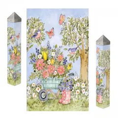 Flower Cart Art Peace Pole 20 Inches Tall Susan Winget