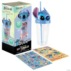 Fashion Angels: Disney Stitch - DIY Tumbler Design Kit - 16oz Cup, Decorate & Collage w/ 100 Stickers, Experiment 626 Character Lid & Straw, Kids 8+