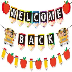 Welcome Back to School Banner Decorations 9.8 Feet