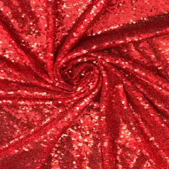 1 Yard Sparkling Sequin Backdrop Fabric Polyester Decorative Drapery 4 ft. W X 8 ft. H Red