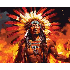 Adbrain Courageous Chief Paint by Number Kit Multi