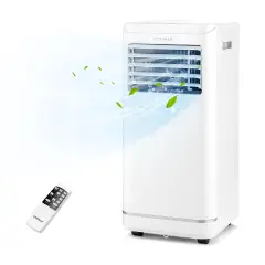 Costway 6000BTU (10000 BTU ASHRAE) Portable Air Conditioner with Dehumidifier & Fan Mode, up to 350 Sq.Ft