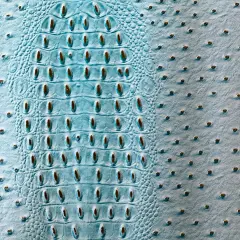 1 Yard Gatorich Faux Leather Vinyl Fabric 54/56" Width Aqua Blue