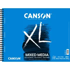 Canson XL Mixed Media Pad 14"X17"-Wire Bound, 60 Sheets