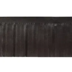 5 Yards of 4" Glossy Finish Vegan Leather Fringe Trim | 5 yard cut Dark Brown