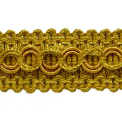5 yards of Sheena Woven Circle Braid Trim | 5 yard cut Gold