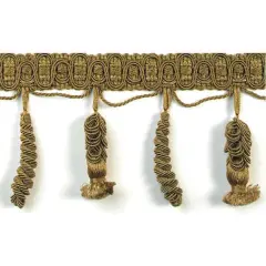 5 yards of Spiral Tassel Fringe Trim | 5 yard cut Sage