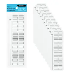 HG Art Concepts Painters Color Diary Watercolor Swatch Card, 24-Pan Size, 10-Pk, 140 lb Hot Press 100% Cotton Paper, Fits New York Central Palette Box, Color Swatch Book for Markers & Colored Pencil