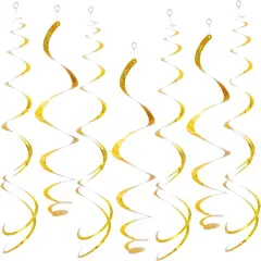 30 pcs Gold Hanging Swirl Party Decorations