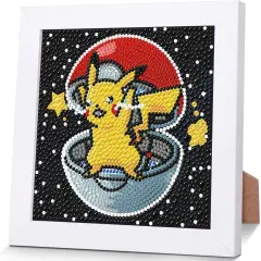 Cartoon Diamond Art Painting Kits for Kids with Frame,Cartoon Diamond Art for Kids