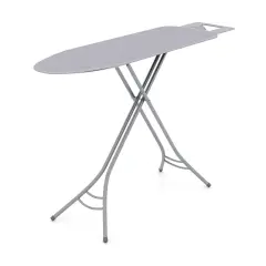 Foldable Ironing Board with Iron Rest and Adjustable Height Grey