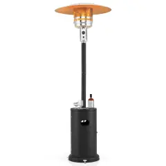50000 BTU Round Table Design Propane Heater with Adjustable Temperature Knob Perfect for Outdoor Gatherings Black