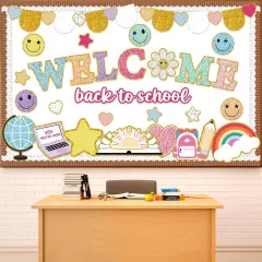 Welcome Back to School Bulletin Board Set - Boho Groovy