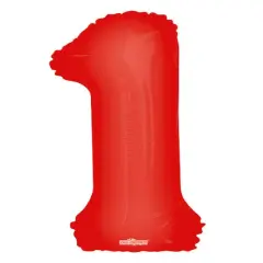 34" Numeral 1 Balloon - Red, 1ct