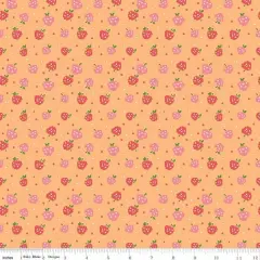 Raspberries in Orange (c16374-orange) | Summer Skies and Fireflies | Gracey Larson | Riley Blake