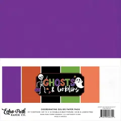Echo Park Solids Collection Kit 12"X12"-Ghosts And Goblins