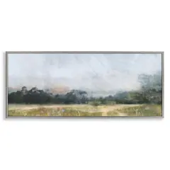 Stupell Industries Rural Field Abstract Landscape Framed Giclee Art Gray Frame
