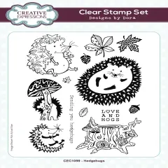 Creative Expressions Designs By Dora Clear Stamp Set 6"X8"-Hedgehugs