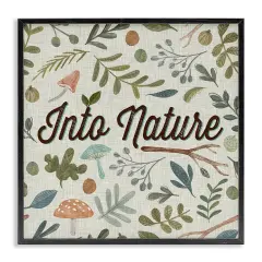 Stupell Industries Into Nature Floral Pattern Framed Giclee Wall Art Design by Angel Nicole