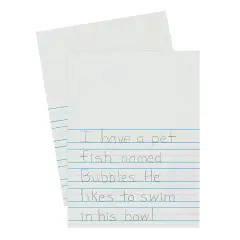 Newsprint Handwriting Paper, Picture Story, 7/8" x 7/16" x 7/16" Ruled Short, 9" x 12", 500 Sheets