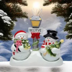 Ceramic Snowman Salt & Pepper And Toothpick Holder, Home D&eacute;cor, Gift for Her, Gift for Mom, Kitchen D&eacute;cor, Christmas D&eacute;cor